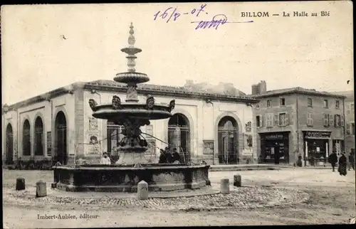 Ak Billom Puy de Dôme, La Halle au Ble