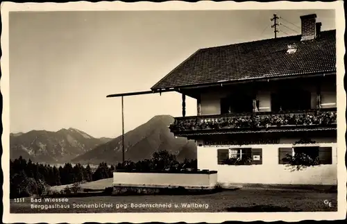 Ak Bad Wiessee in Oberbayern, Berggasthaus Sonnenbichel, Bodenschneid, Wallberg