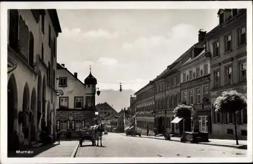 Ak Murnau am Staffelsee, Straßenpartie