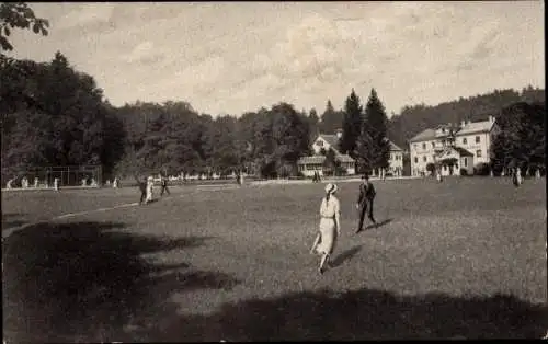 Ak Possenhofen Pöcking im Kreis Starnberg Oberbayern, Gasthof, Wiese