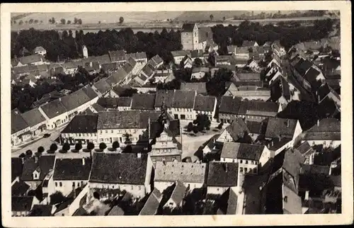 Ak Belgern an der Elbe, Fliegeraufnahme