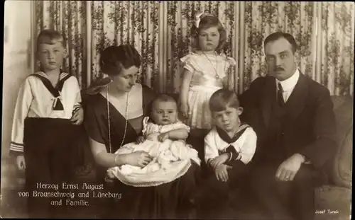 Ak Herzog Ernst August zu Braunschweig Lüneburg, Viktoria Luise, Kinder