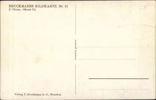 Künstler Ak Thoma, Hans, Offenes Tal, Landschaft