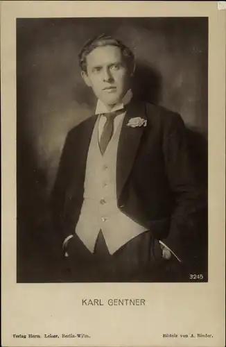 Ak Opernsänger Karl Gentner, Portrait