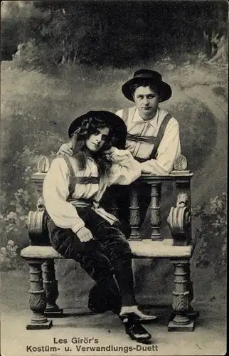 Ak Les Girörs, Kostüm und Verwandlungs Duett
