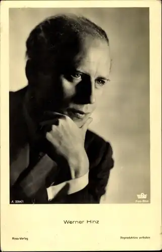 Ak Schauspieler Werner Hinz, Portrait