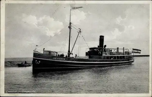 Ak Lemmer Friesland Niederlande, Fährschiff Jan Nieveen, Zeegezicht