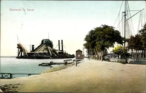 Ak El Kantara El Qantara Ägypten, Le Canal, Hafenpartie