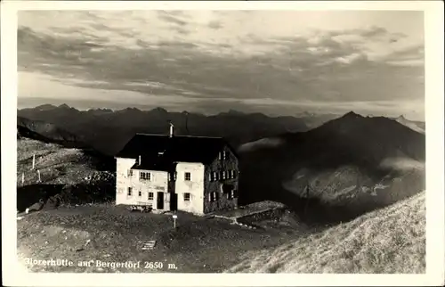 Ak Tirol Österreich, Glorer Hütte am Bergertörl
