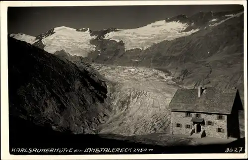 Ak Obergurgl Gurgl in Tirol, Karlsruher Hütte