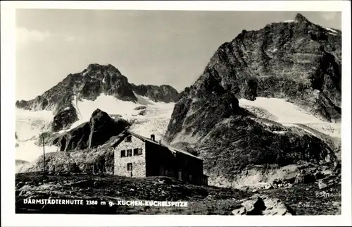 Ak Sankt Anton am Arlberg Tirol, Darmstädter Hütte, Kuchelspitze