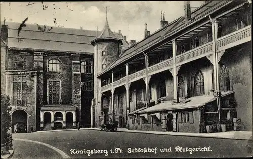 Ak Kaliningrad Königsberg Ostpreußen, Schlosshof und Blutgericht