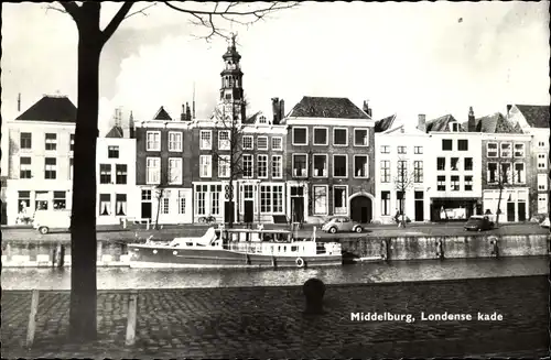 Ak Middelburg Zeeland Niederlande, Londense kade