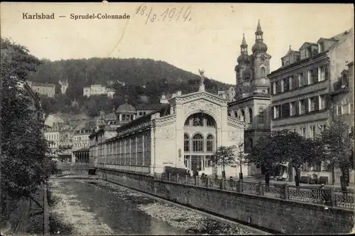 Ak Karlovy Vary Karlsbad Stadt, Sprudel-Colonnade