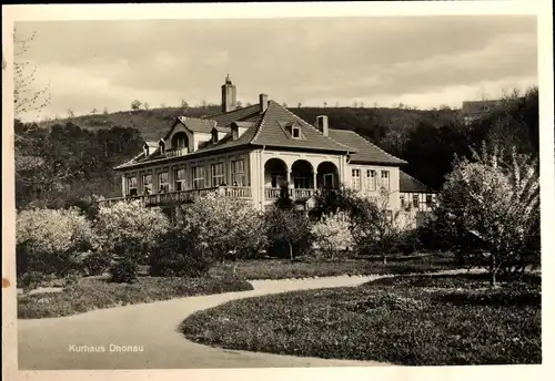 Ak Bad Sobernheim, Partie am Kurhaus Dhonau, Garten