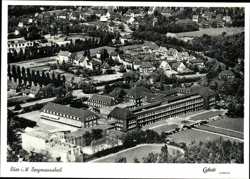 Ak Buer Gelsenkirchen im Ruhrgebiet, Fliegeraufnahme, Bergmannsheil