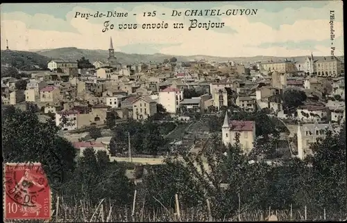 Ak Châtel Guyon Puy de Dôme, Gesamtansicht