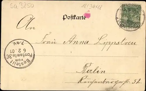 Passepartout Ak Staßfurt im Salzlandkreis, Kaiserl. Postamt, Wassertor, Hufeisen