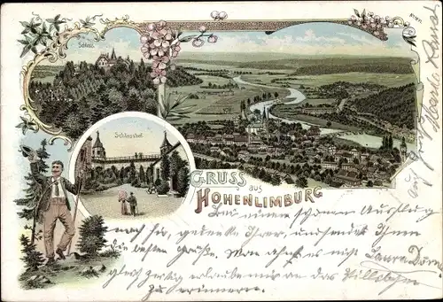 Litho Hohenlimburg Hagen in Westfalen, Schloss, Schlosshof