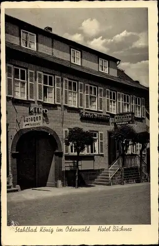 Ak Bad König im Odenwald Hessen, Hotel Büchner, Kino