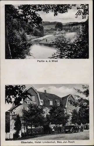 Ak Oberlahr an der Wied Westerwald, Hotel Lindenhof