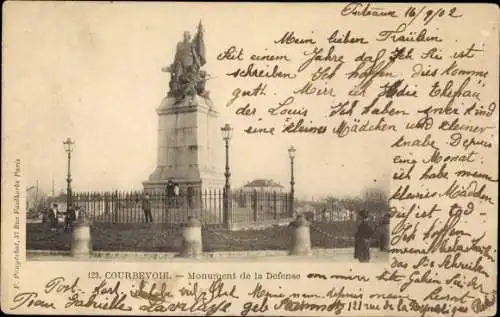 Ak Courbevoie Hauts de Seine, Monument de la Defense