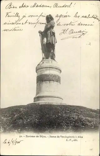 Ak Dijon Côte d'Or, Statue Vercingétorix, Alesia