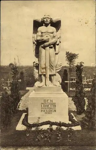 Ak Lens Pas de Calais, Korpsfriedhof, XIV AK Loretto Denkmal, Lorettoschlacht 1915
