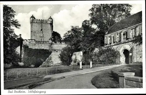 Ak Bad Bentheim in Niedersachsen, Schlosseingang