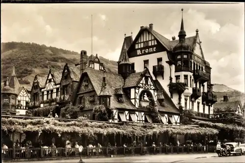 Ak Assmannshausen Rüdesheim am Rhein, Hotel Krone