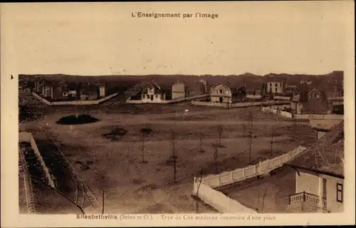 Ak Elisabethville Yvelines, Cité moderne, Teilansicht des Ortes