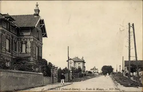 Ak Couilly Seine et Marne, Route de Meaux