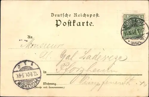 Künstler Litho Mutter, K., Mosbach am Odenwald, Palm'sches Haus