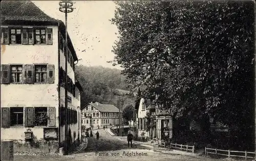 Ak Adelsheim in Baden, Straßenpartie im Ort