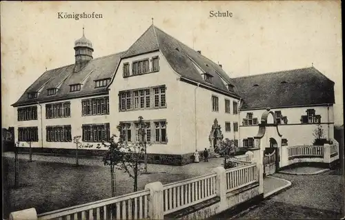 Ak Koenigshoffen Königshofen Strasbourg Straßburg Elsass Bas Rhin, Schule