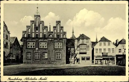 Ak Rendsburg in Schleswig Holstein, Blick auf den Altstädter Markt