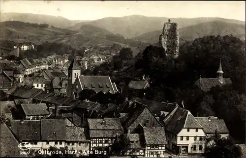 Ak Osterode am Harz, alte Burg, Ort