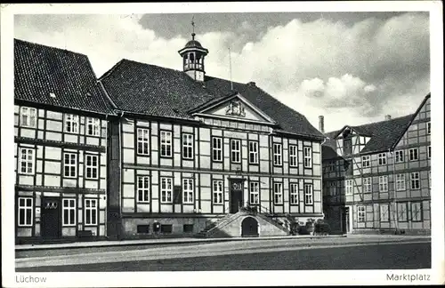 Ak Lüchow im Wendland, Marktplatz