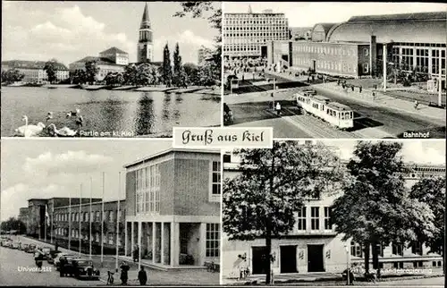10 alte Ak Kiel in Schleswig Holstein, diverse Ansichten
