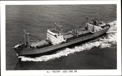 Ak MS Falstaff, Rederi AB Wallenco Stockholm, Frachtschiff