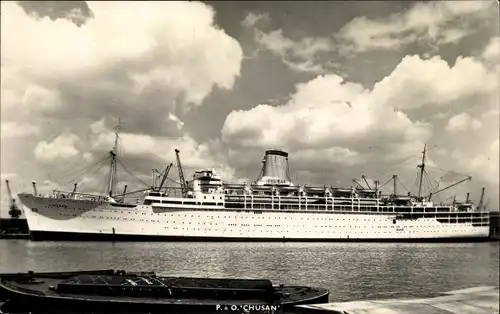 Foto Ak Peninsular Oriental Steam Navigation, P&O, Chusan, Dampfer, Steamer