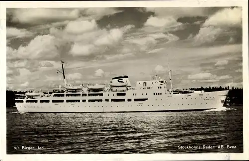 Ak Dampfschiff SS Birger Jarl, Stockholms Rederi Ab Svea