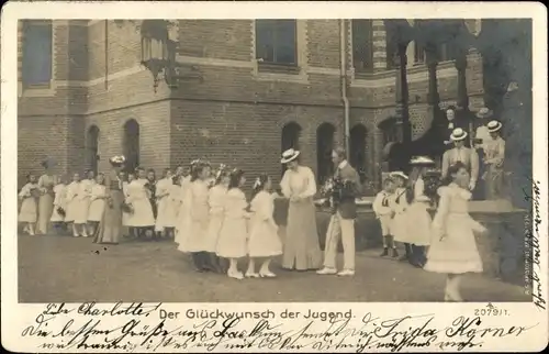 Ak Kronprinz Wilhelm von Preußen, Kronprinzessin Cecilie von Preußen, Glückwunsch der Jugend