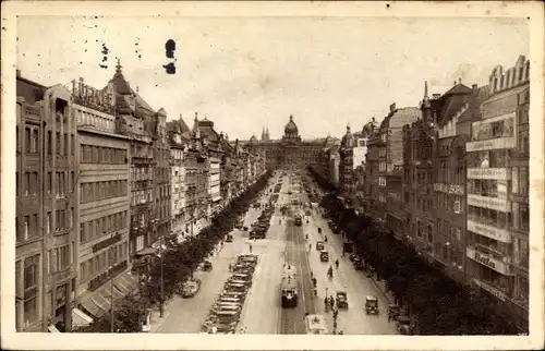 Ak Praha Prag Tschechien, Wenzelsplatz, Vaclavske namesti