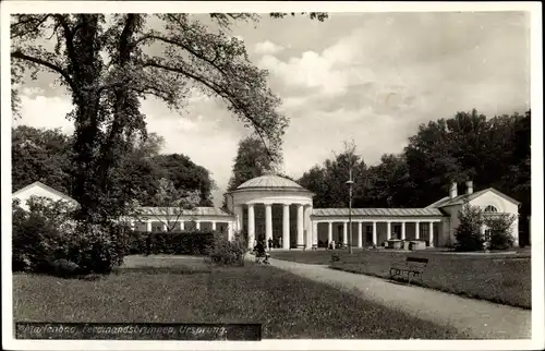 Ak Mariánské Lázně Marienbad Region Karlsbad, Kurhaus, Kurpark