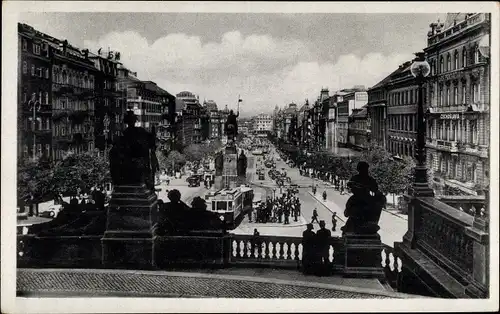 Ak Praha Prag Tschechien, Wenzelsplatz, Vaclavske namesti