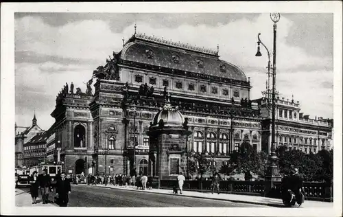 Ak Praha Prag Tschechien, Nationaltheater