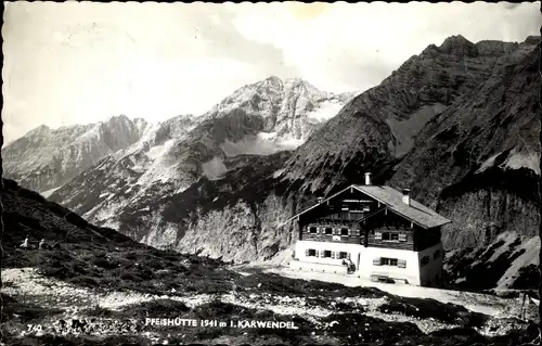 Ak Innsbruck in Tirol, Pfeishütte, Karwendel