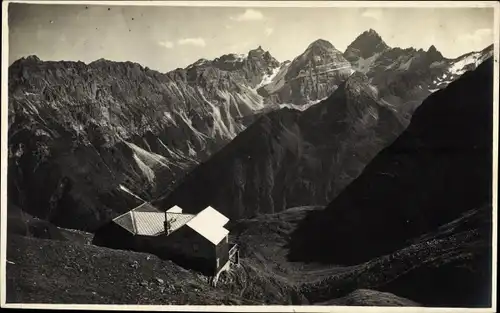 Foto Ak Neustift im Stubaital in Tirol, Innsbrucker Hütte am Habicht
