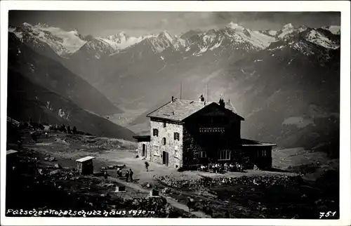 Ak Innsbruck Tirol, Patscherkofel, Patscherkofelschutzhaus mit Alpenpanorama